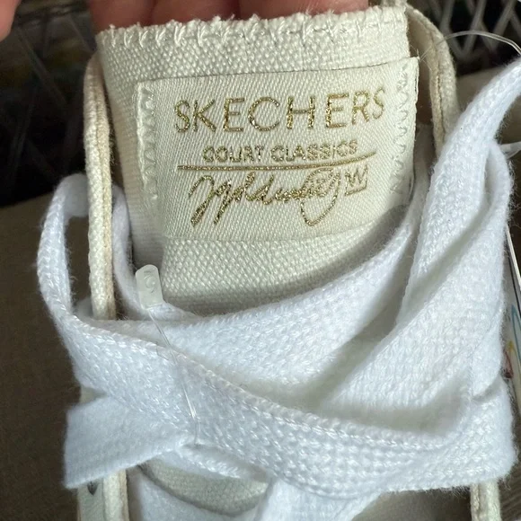 Skechers White High-Top Sneakers with Multicolor Accents - Picture 3 of 11